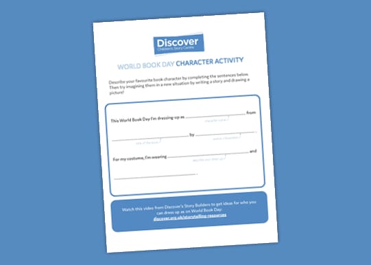 World Book Day character worksheet (Download via link above)