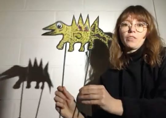 Cosmic creature rod puppets