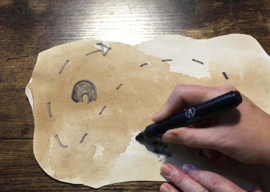 Treasure map craft activity